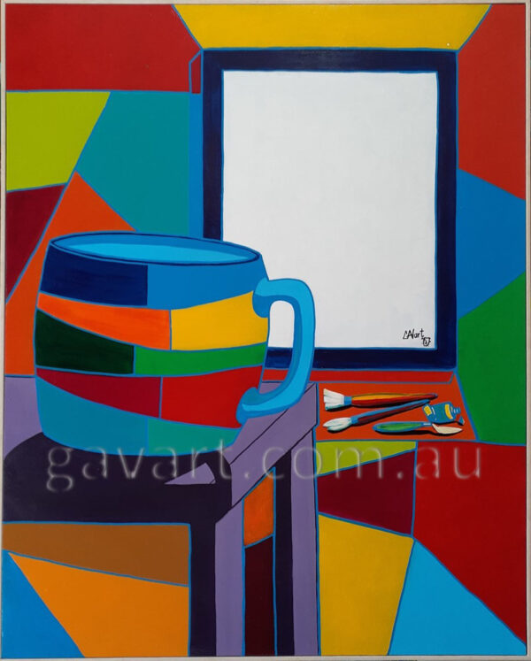 Retro Mug on Bench
